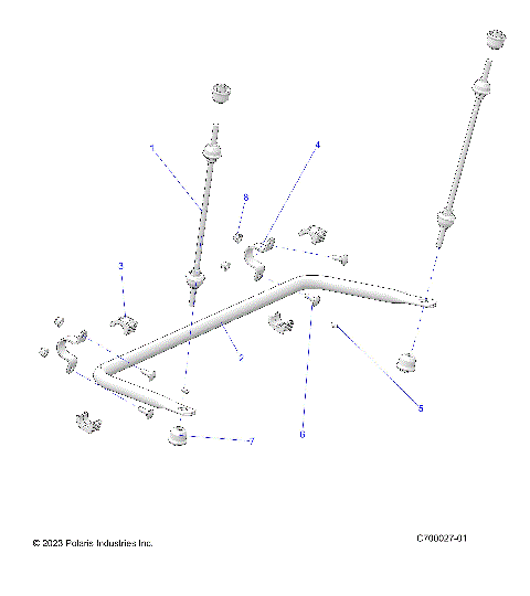 SUSPENSION, REAR STABILIZER BAR - R25RSF99AY/AL (C700027-1)