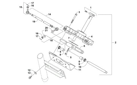 RACK AND PINION ASSEMBLY (SER. # 309157 AND ABOVE)