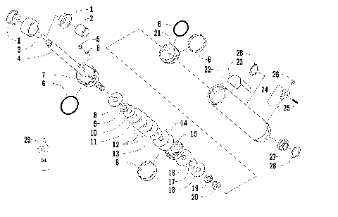 REAR SUSPENSION REAR ARM SHOCK ABSORBER [92236]