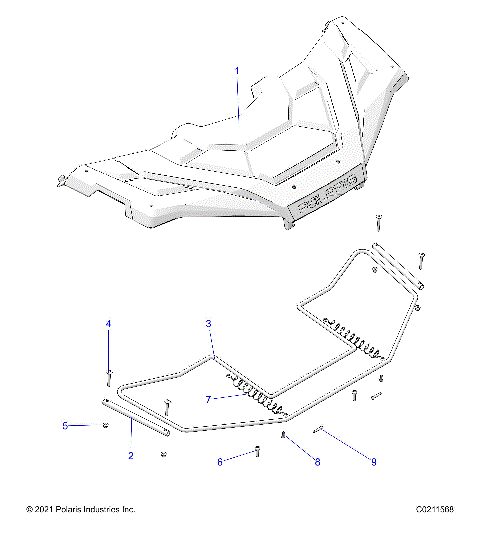 BODY, FRONT STORAGE COVER - A25SEE57P2/P4 (C0211568)