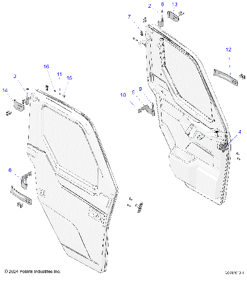 BODY, DOOR, FULL CRANK MOUNTING - (C0707613-1)