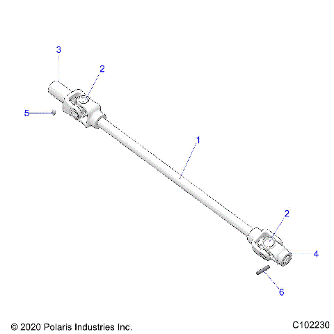 DRIVE TRAIN, FRONT PROP SHAFT - A25SKE57C1/CK/E1/EK (C102230)