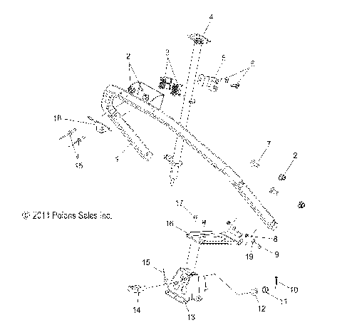 STEERING, STEERING POST ASM. and STEERING HOOP - S15PU6NSL/NEL (49SNOWSTEERINGPOST12WIDE)