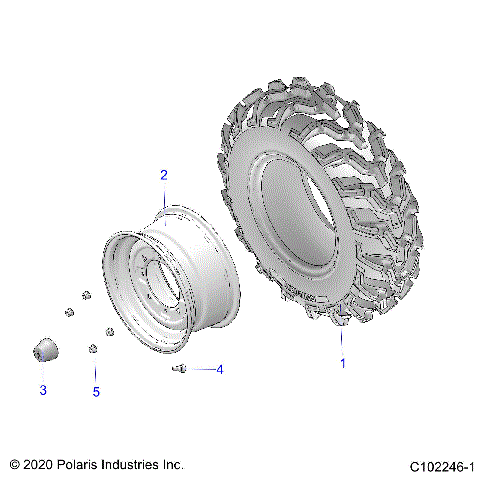 WHEELS, FRONT TIRE - A23S6E57F1 (C102246-1)