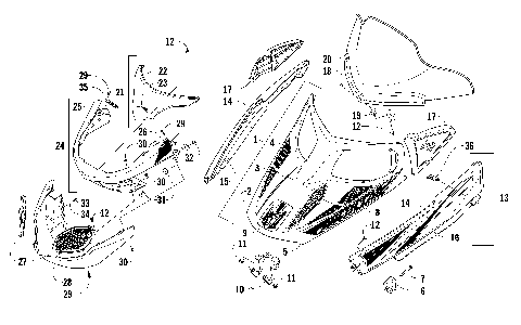 HOOD, WINDSHIELD, AND FRONT BUMPER ASSEMBLY [90048]