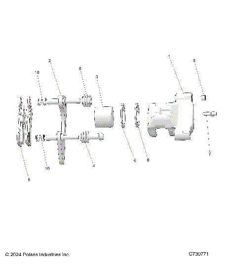 BRAKES, REAR CALIPER - R23RRE99DX (C730773)