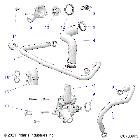 ENGINE, WATERPUMP AND BYPASS - R22T6E99A9/AG/AN/B9/BG/BN (C0703903)