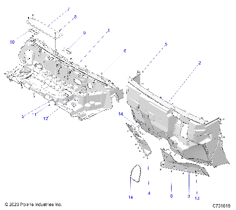 BODY, HOOD LINER AND FRONT CLOSEOFF - R24X6E1RAH/BH (C731019)