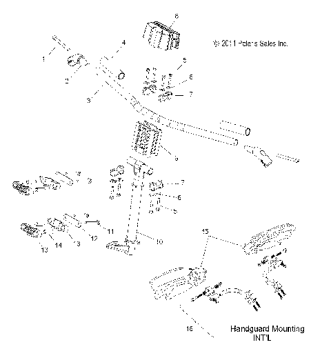 STEERING, UPPER and HANDLEBAR ASM. - S12BP6 ALL OPTIONS (49SNOWHANDLEBAR12600RUSHPR)