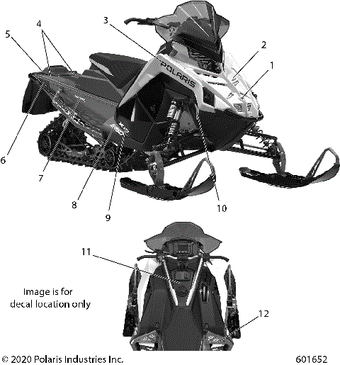 BODY, DECAL, BLACK SIDE PANEL W/RED ACCENT - S21TKP8RS/8RE (601652)