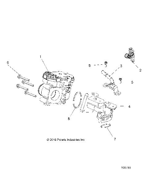 ENGINE, THROTTLE BODY and FUEL RAIL - A17HAA15A7/B7 (100786)