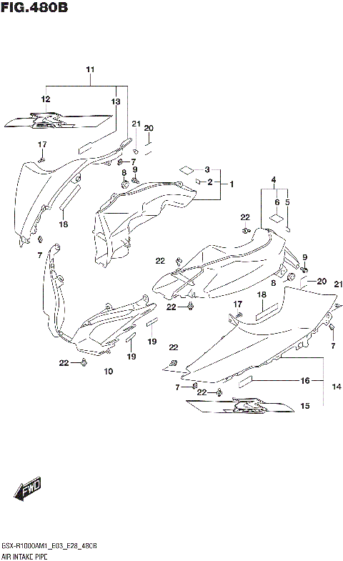AIR INTAKE PIPE (GSX-R1000RA)