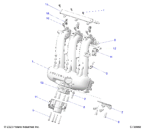 ENGINE, INTAKE MANIFOLD, THROTTLE BODY, FUEL RAIL - R25X6W1RB9/BD/BM (C730968)