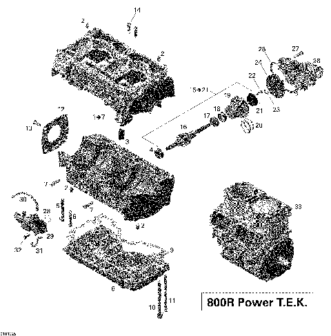 01- Crankcase, Water Pump And Oil Pump