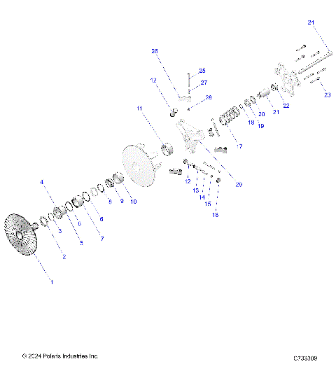 DRIVE TRAIN, PRIMARY CLUTCH - (R23RSV99AC/RS299AC) (C701320)
