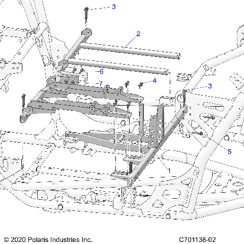 CHASSIS, SEAT AND CENTER CONSOLE MOUNTING - Z23RGD2KAJ/AK/BJ/BK (C701138-02)