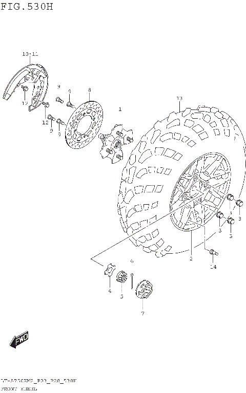 FRONT WHEEL (LT-A750XPZM2 P28)