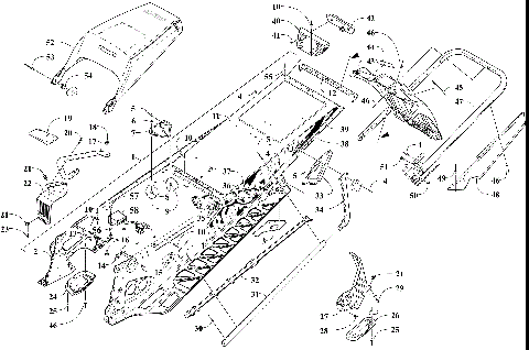 TUNNEL, REAR BUMPER, AND SNOWFLAP ASSEMBLY [103575]