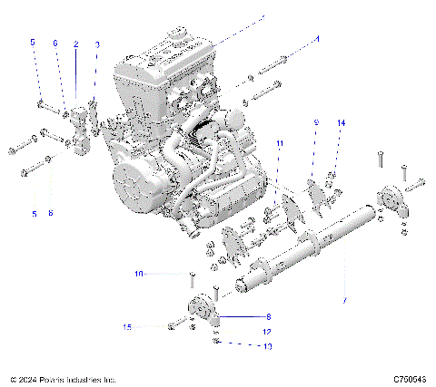 ENGINE, MOUNTING & LONG BLOCK - G25GAB99 (C750543)