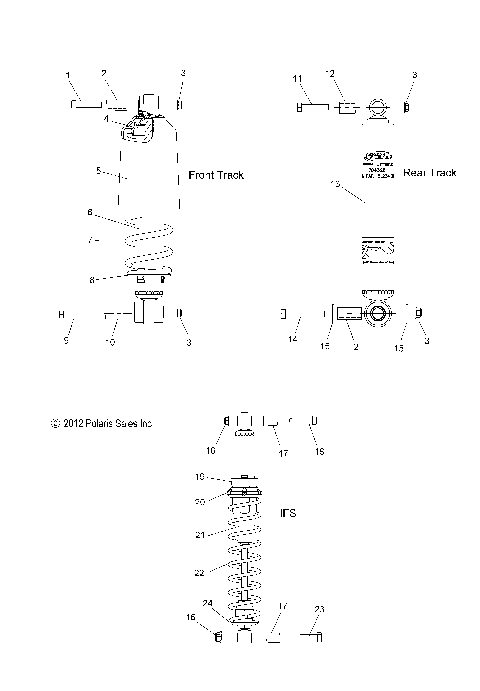 SUSPENSION, SHOCKS IFS, FT, RT - S19CBA6GSL (49SNOWSHOCKFRONT13600LE)