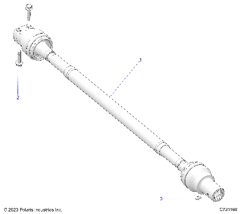 DRIVE TRAIN, REAR PROP SHAFT - R25RRS99CK/EK/C9/E9 (C731160)