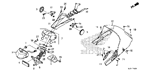 REAR FENDER@LICENSE LIGHT