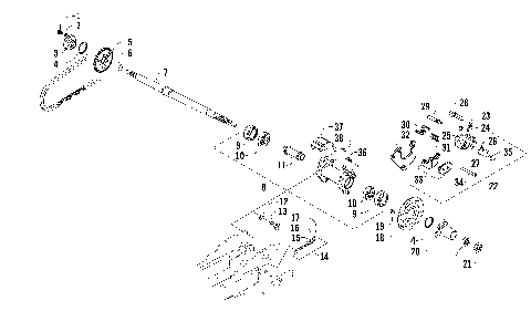 REAR AXLE AND BRAKE ASSEMBLY [90944]