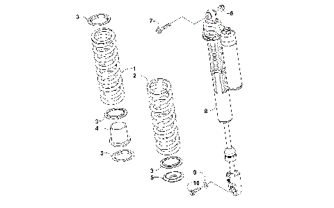 REAR SUSPENSION SHOCK ASSEMBLY [100634]