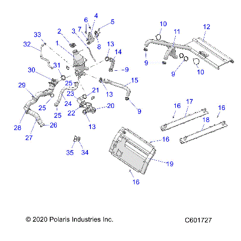 ENGINE, COOLING SYSTEM - S21DDL8RS ALL OPTIONS (C601727)