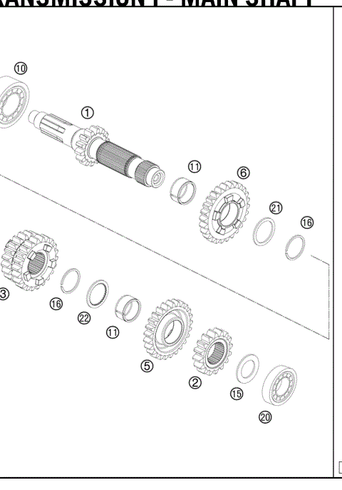 TRANSMISSION I - MAINSHAFT 