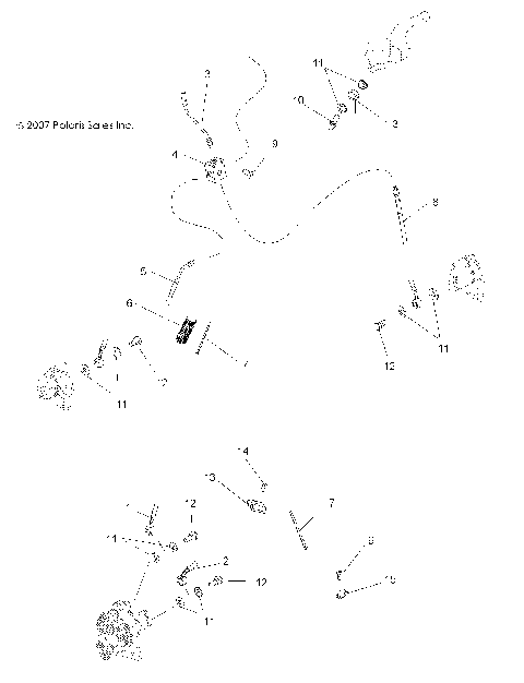 BRAKES, BRAKE LINES - A08MN76AF/AL/AQ/AR/AS/AT/AX (49ATVBRAKELINE08SP800EFI)