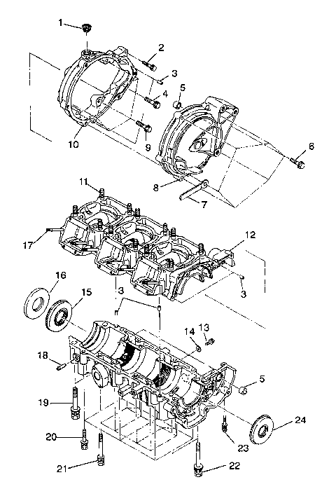 CRANKCASE ASSEMBLY SL 650 B944058 (4926992699021A)