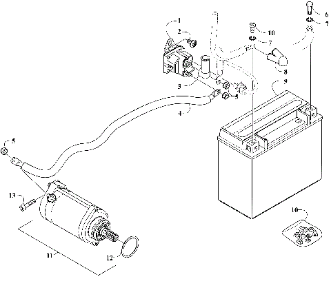 BATTERY AND STARTER ASSEMBLY [304397]
