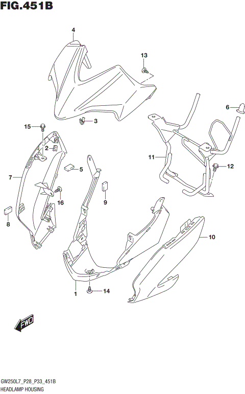 HEADLAMP HOUSING (GW250ZL7 P28)