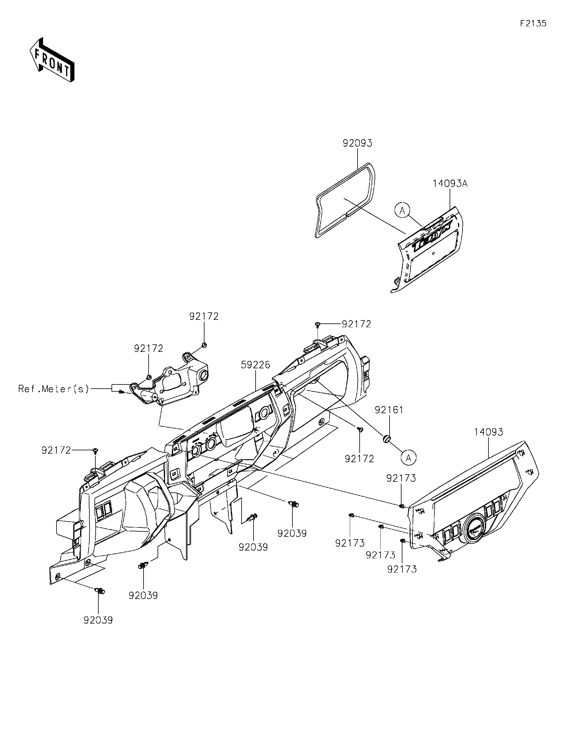 ,ty4様⑅21 Kawasaki Motorcycle 2021 OEM Parts Diagram for Cowling