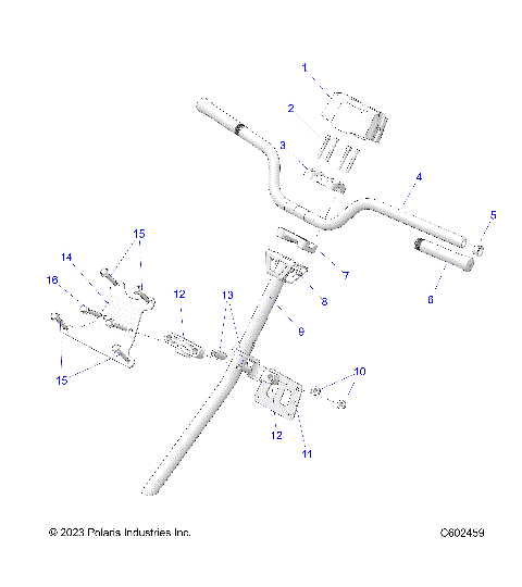 STEERING, H-BAR, STEERING POST, GRIPS - S24CEA5TSL (C602459)