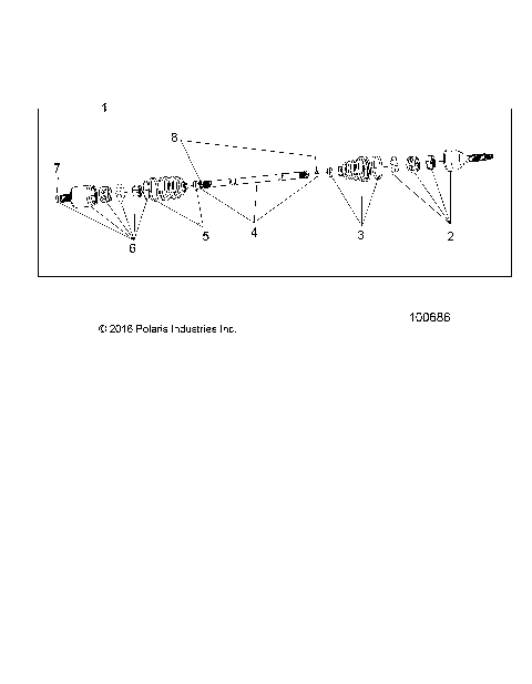 DRIVE TRAIN, FRONT HALF SHAFT - A17DAE57AM (100686)