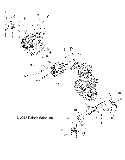 ENGINE, TRANSMISSION MOUNTING & LONG BLOCK - A16DAA32A1/A7 (49ATVENGINEMTG14325)