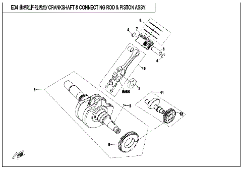 CRANKSHAFT&PISTON&BALANCER