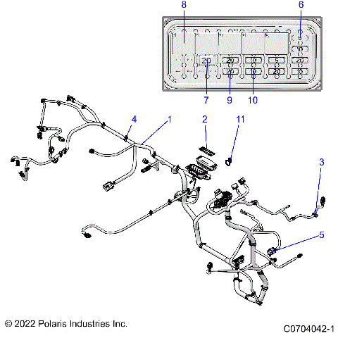 ELECTRICAL, WIRE HARNESSES, CHASSIS - R25CCA57A1 (C0704042-1)