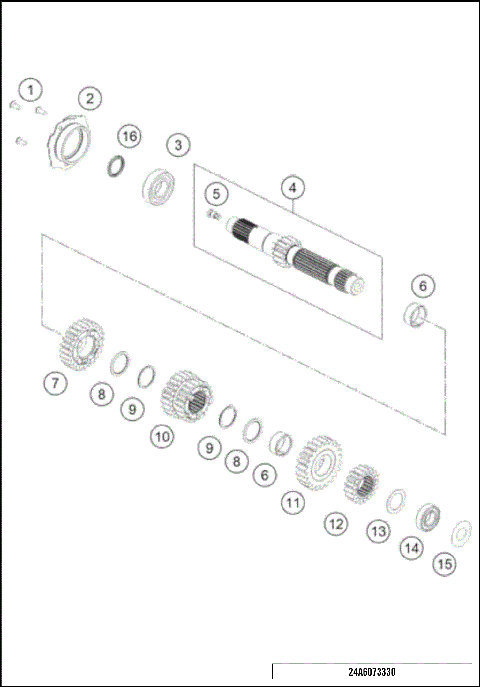 TRANSMISSION I - MAIN SHAFT