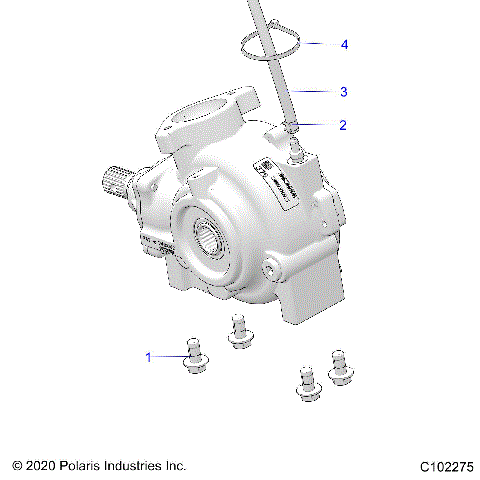 DRIVE TRAIN, GEARCASE MOUNTING, FRONT - A23SYE95PM (C102275)