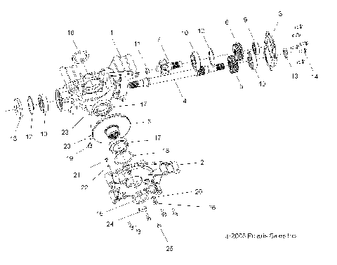 DRIVE TRAIN, MID GEARCASE INTERNALS - A15S6A76FA (49ATVGEARMIDINTL096X6)