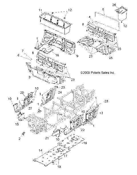 BODY, FLOOR and FENDERS - R11WH76AG/AR/WY76AE/AH/AJ (49RGRMOLDINGS11800CREW)