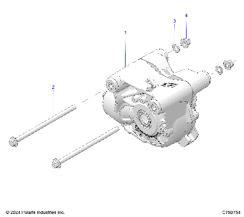 DRIVE TRAIN, FRONT GEARCASE MOUNTING - Z25X4B92AP/BP (C750754)