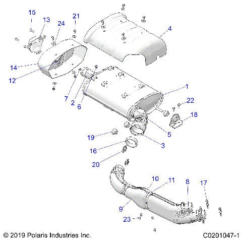 ENGINE, EXHAUST - A23SGE95AN (C0201047-1)