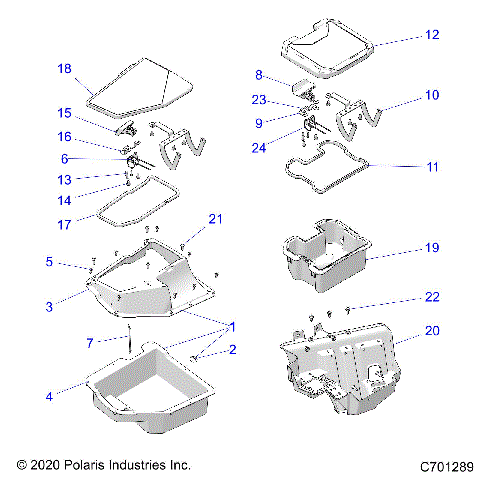 BODY, FRONT STORAGE - Z21R4D92AM/BM/AC/BC (C701289)