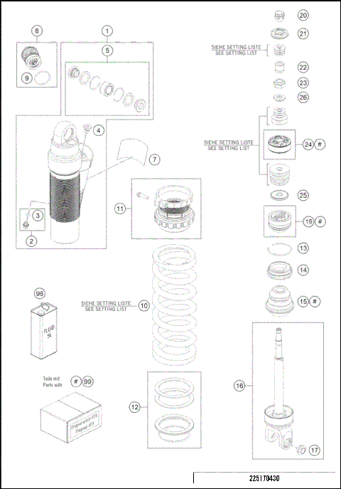 SHOCK ABSORBER DISASSEMBLED