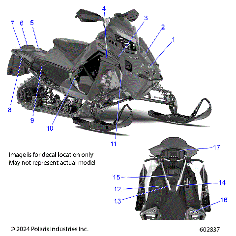 BODY, DECAL, BLACK SIDE PANEL W/GRAY ACCENT - S25TLC6RS/6REL (602837)