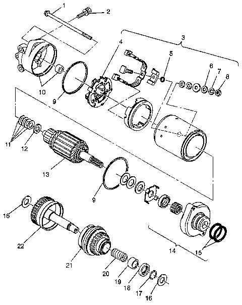 STARTING MOTOR SL 780 B964087 and Intl. SL 780 I964087 (4935523552C007)